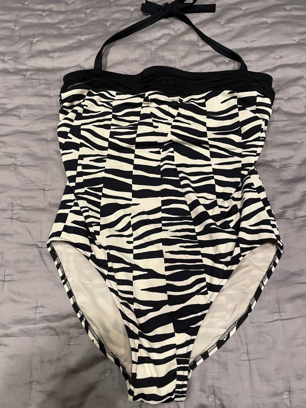 Fantasie Black and Cream Zebra Print One-Piece